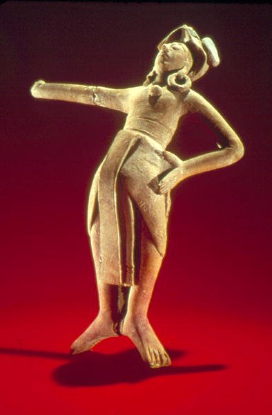 Figure of a Sacred Ballplayer, from the Isle of Jaina, c.600-900 by Mayan